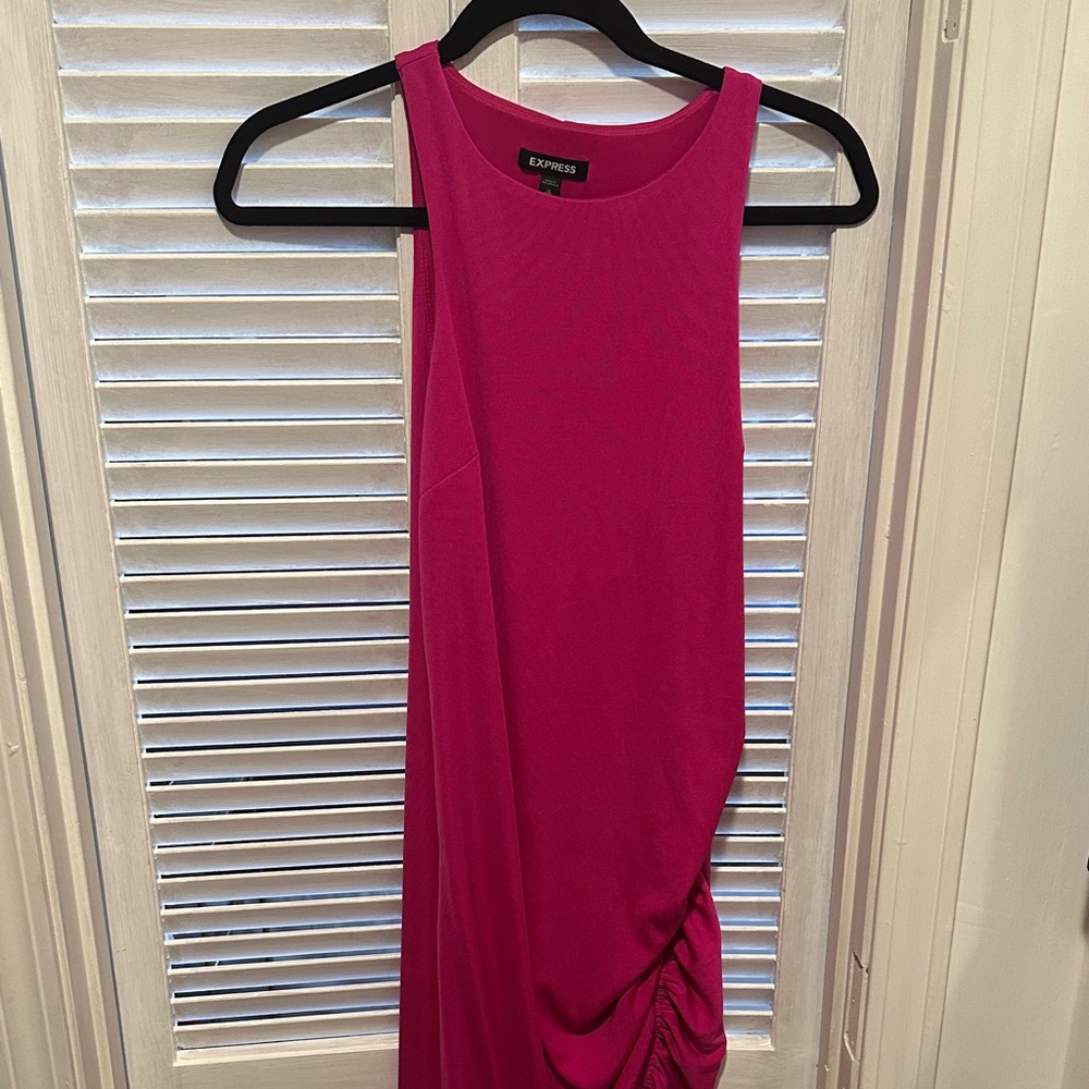 Express Fuchsia One Shoulder Dress